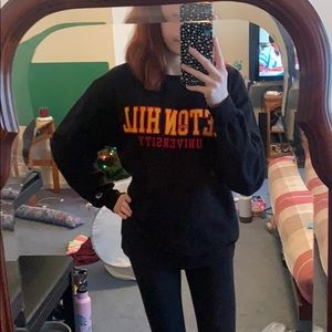 Seton Hill Black Crewneck